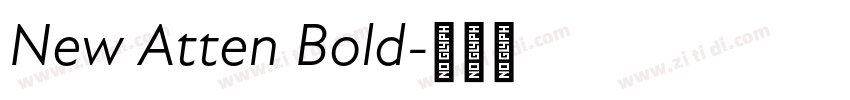 New Atten Bold字体转换
